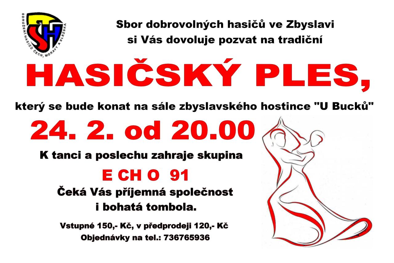 Hasičský ples Zbyslav 24.2.2024